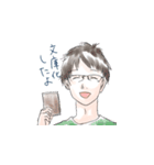 メガネと読書（個別スタンプ：5）