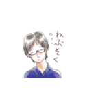 メガネと読書（個別スタンプ：14）