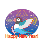NEW YEAR 2018〜丸い目のボタンインコ（個別スタンプ：5）