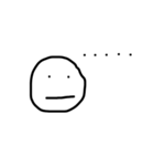 Simple white face（個別スタンプ：7）