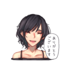 目つき悪子さんスタンプ（個別スタンプ：3）