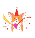 可愛い動物 犬のウェルシュ・コーギー（個別スタンプ：15）