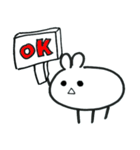 Expressionless bunny wagashi（個別スタンプ：27）