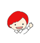 赤い髪の彼。（個別スタンプ：1）