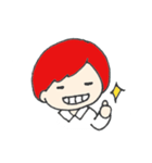 赤い髪の彼。（個別スタンプ：9）