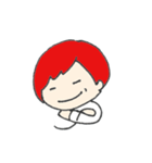 赤い髪の彼。（個別スタンプ：18）