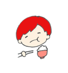 赤い髪の彼。（個別スタンプ：19）