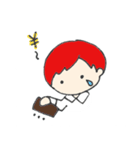 赤い髪の彼。（個別スタンプ：21）