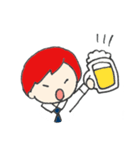 赤い髪の彼。（個別スタンプ：32）