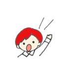 赤い髪の彼。（個別スタンプ：40）