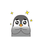 Rough eyebrows penguin（個別スタンプ：1）