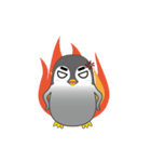 Rough eyebrows penguin（個別スタンプ：3）