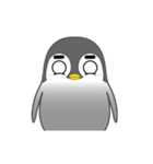 Rough eyebrows penguin（個別スタンプ：4）