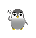 Rough eyebrows penguin（個別スタンプ：5）