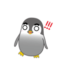 Rough eyebrows penguin（個別スタンプ：9）