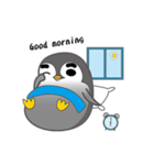 Rough eyebrows penguin（個別スタンプ：14）