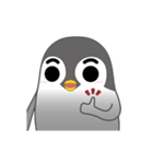 Rough eyebrows penguin（個別スタンプ：15）
