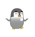 Rough eyebrows penguin（個別スタンプ：16）
