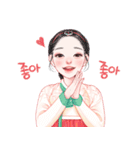 Lovely HANBOK Girls (KOR)（個別スタンプ：5）