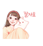 Lovely HANBOK Girls (KOR)（個別スタンプ：13）