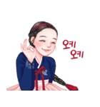 Lovely HANBOK Girls (KOR)（個別スタンプ：15）