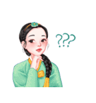 Lovely HANBOK Girls (KOR)（個別スタンプ：19）