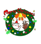 クリスマスの白猫サンタ2～年末年始まで☆（個別スタンプ：1）