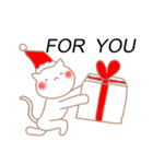 クリスマスの白猫サンタ2～年末年始まで☆（個別スタンプ：7）