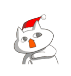 クリスマスの白猫サンタ2～年末年始まで☆（個別スタンプ：15）