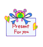 Rainbow bear2 English ver（個別スタンプ：11）