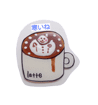 ラテアート気持ちスタンプ（個別スタンプ：5）