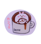 ラテアート気持ちスタンプ（個別スタンプ：8）