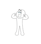 Cool Circle Head（個別スタンプ：8）