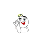 Cool Circle Head（個別スタンプ：37）