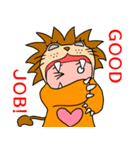 ライオン衣装の勇気くん（個別スタンプ：15）