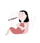 A bright and cute girl（個別スタンプ：1）