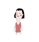 A bright and cute girl（個別スタンプ：3）