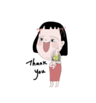 A bright and cute girl（個別スタンプ：14）