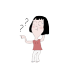 A bright and cute girl（個別スタンプ：16）