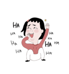 A bright and cute girl（個別スタンプ：17）