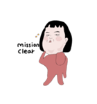 A bright and cute girl（個別スタンプ：18）