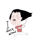 A bright and cute girl（個別スタンプ：21）