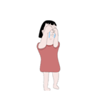 A bright and cute girl（個別スタンプ：27）
