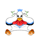 The playing grimaces of flying birds（個別スタンプ：7）