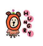 Orange Flower Bear（個別スタンプ：1）