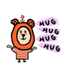 Orange Flower Bear（個別スタンプ：3）