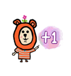 Orange Flower Bear（個別スタンプ：4）