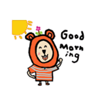 Orange Flower Bear（個別スタンプ：6）