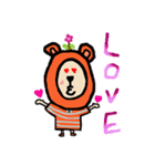 Orange Flower Bear（個別スタンプ：8）