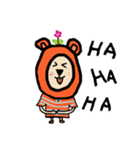 Orange Flower Bear（個別スタンプ：9）